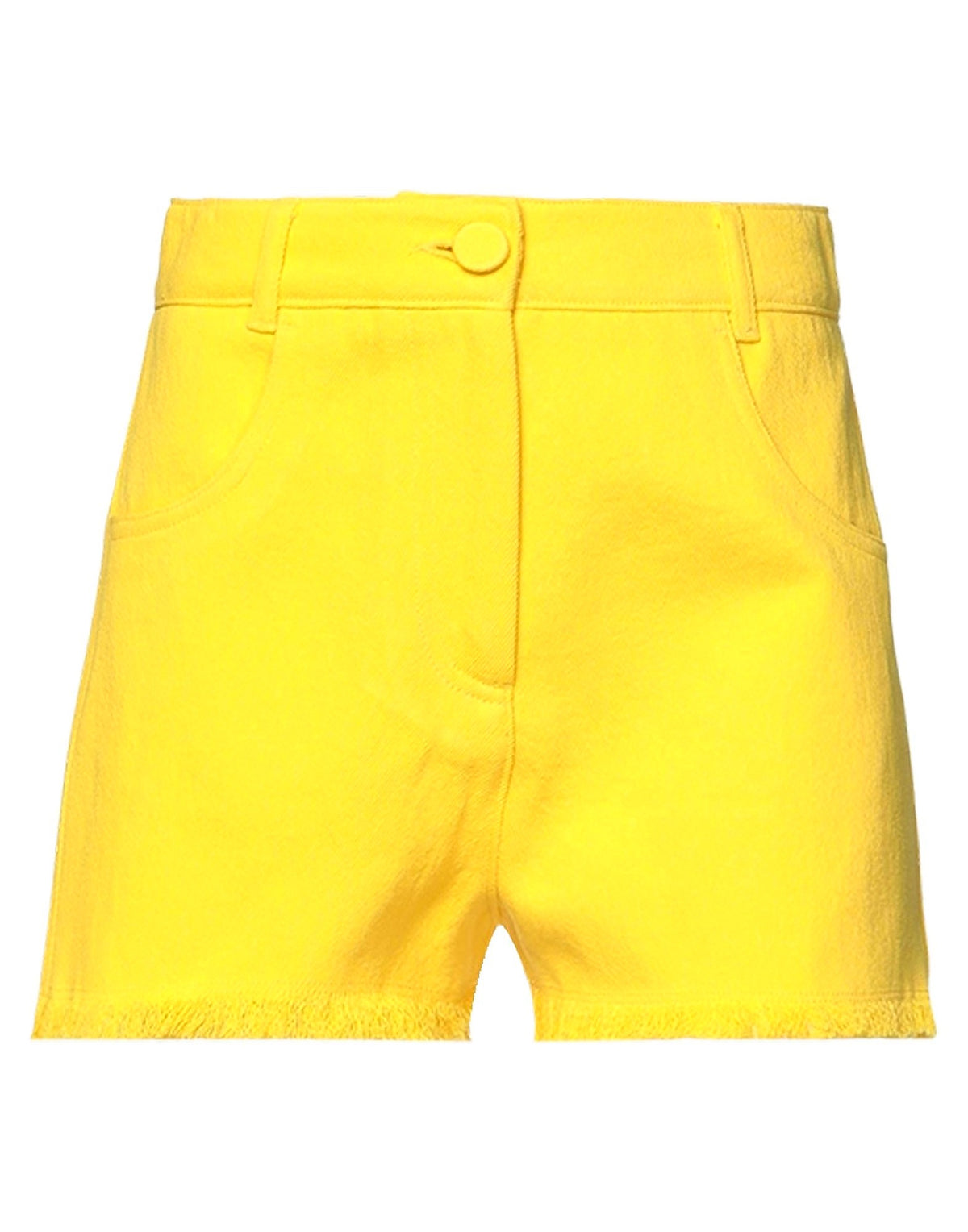 Msgm Womens Denim Shorts - Yellow