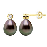 Earrings Prestige -Diamonds 0,02 Cts ( 2 X 0,01 Cts - Longueur 18 cm