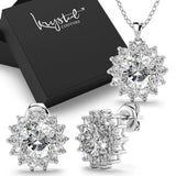 Maria Bloom Necklace Set Clear