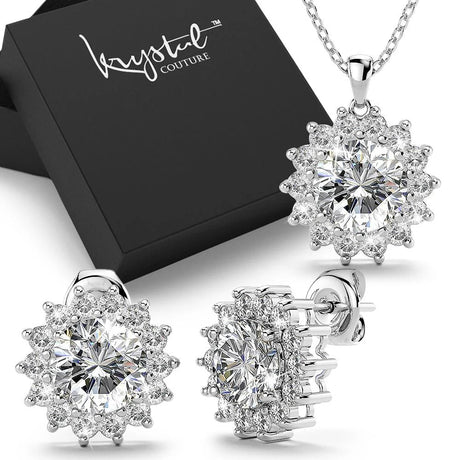 Maria Bloom Necklace Set Clear
