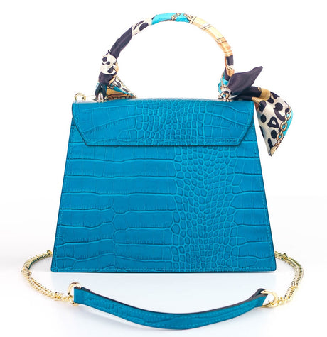 Bosccolo Handbag - Blue  Croco