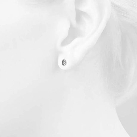 Solid 925 Sterling Silver Initial Alphabet Personalised Stud Earrings