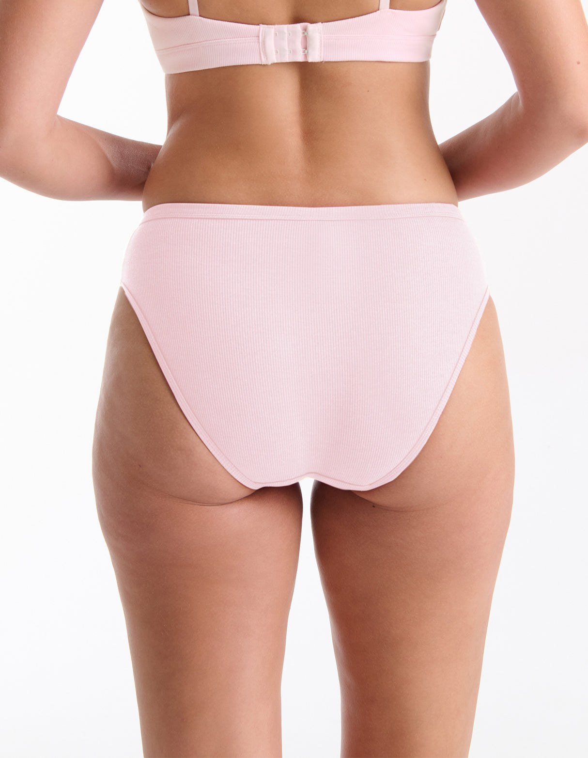 Ambra Refined Rib Skimpy Hi Cut  - Shell