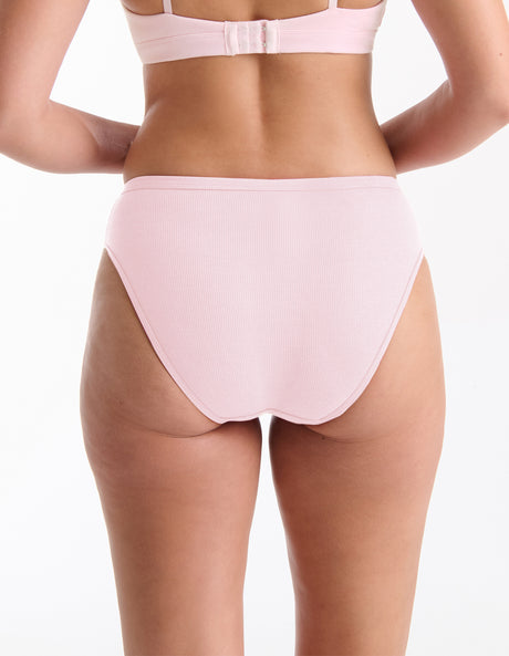 Ambra Refined Rib Skimpy Hi Cut  - Shell