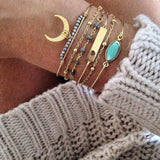 Bohemian 6-Piece Charm Bead Bracelet Set