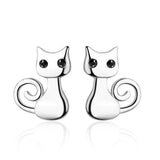 Twirly Cat Stud Earrings