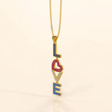 Bullion Gold LOVE Your Heart Pendant Necklace