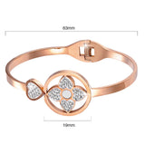 Bullion Gold Lucky Love Hinged Bangle