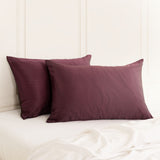 MULBERRY SILK PILLOW CASE TWIN PACK - SIZE: 51X76CM - MALAGA WINE