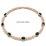 Boxed Georgina Necklace and Earrings Set Emerald Embellished with Swarovski® Crystals