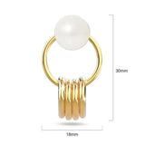 Bullion Gold Helena Pearl & Charm Ring Gold Drop Earrings