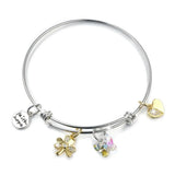 Krystal Couture Inspiring Adjustable Charm Bangle Embellished with SWAROVSKI Crystals
