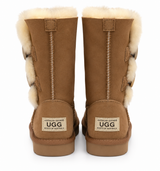 Australian Leather Ugg 2Button Classic Short - Chestnut - AU5