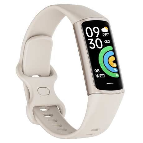 TODO Fitness Tracker Smart Watch BT 5.0 Body Thermometer Temperature BPM Monitor - Silver