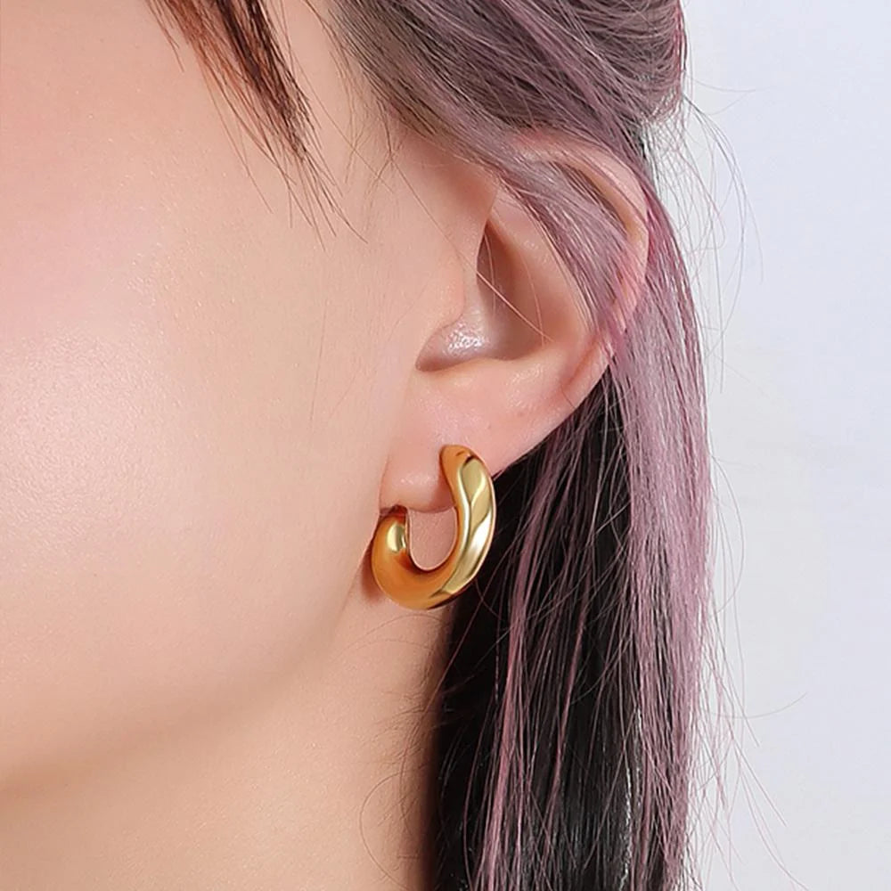 Bullion Gold Precious Gold Stud Earrings
