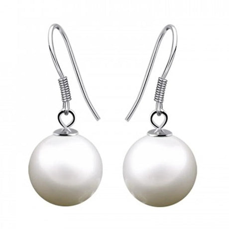 Solid 925 Sterling Silver Lady Pearl Earrings