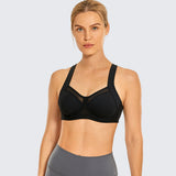 No Bounce HIgh Support Running Bra - Black