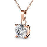 Krystal Couture Solitaire Pendant Necklace Embellished with SWAROVSKI Crystals