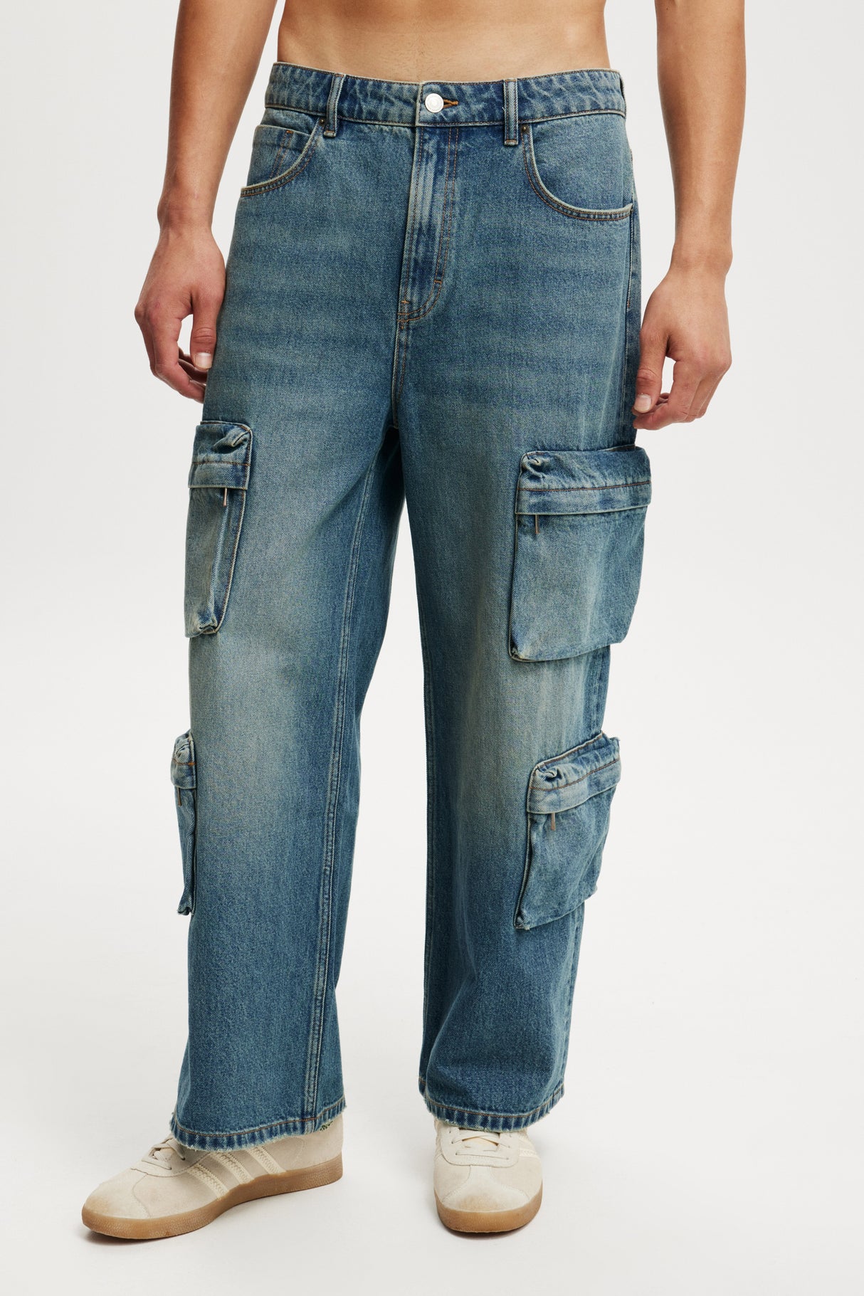 Cotton On Men's Cargo Ditch Blue