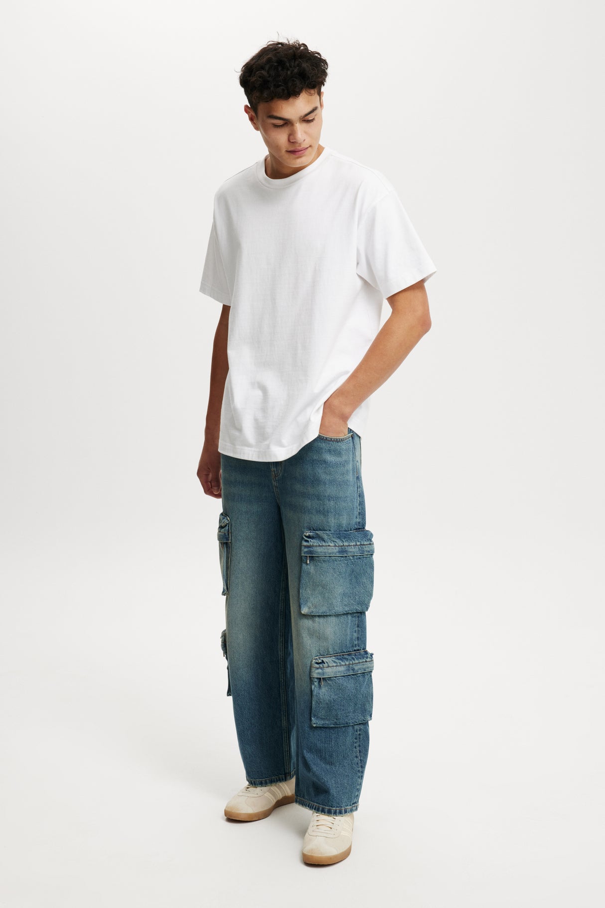 Cotton On Men's Cargo Ditch Blue