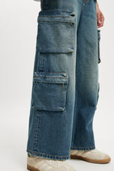 Cotton On Men's Cargo Ditch Blue