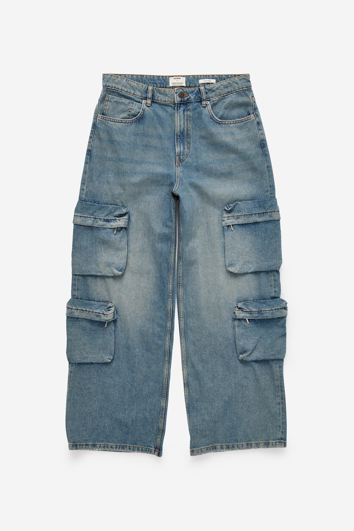 Cotton On Men's Cargo Ditch Blue