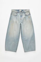 Cotton On Men's Pleat Jeans - Rampage Blue