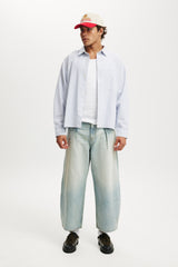 Cotton On Men's Pleat Jeans - Rampage Blue