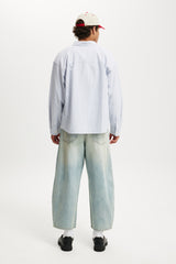 Cotton On Men's Pleat Jeans - Rampage Blue