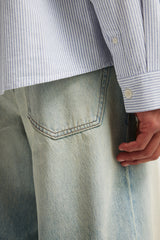 Cotton On Men's Pleat Jeans - Rampage Blue