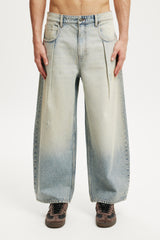 Cotton On Men's Pleat Jeans - Rampage Blue