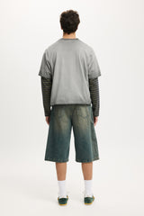 Cotton On Men's Y2K Jorts - Washed Blue