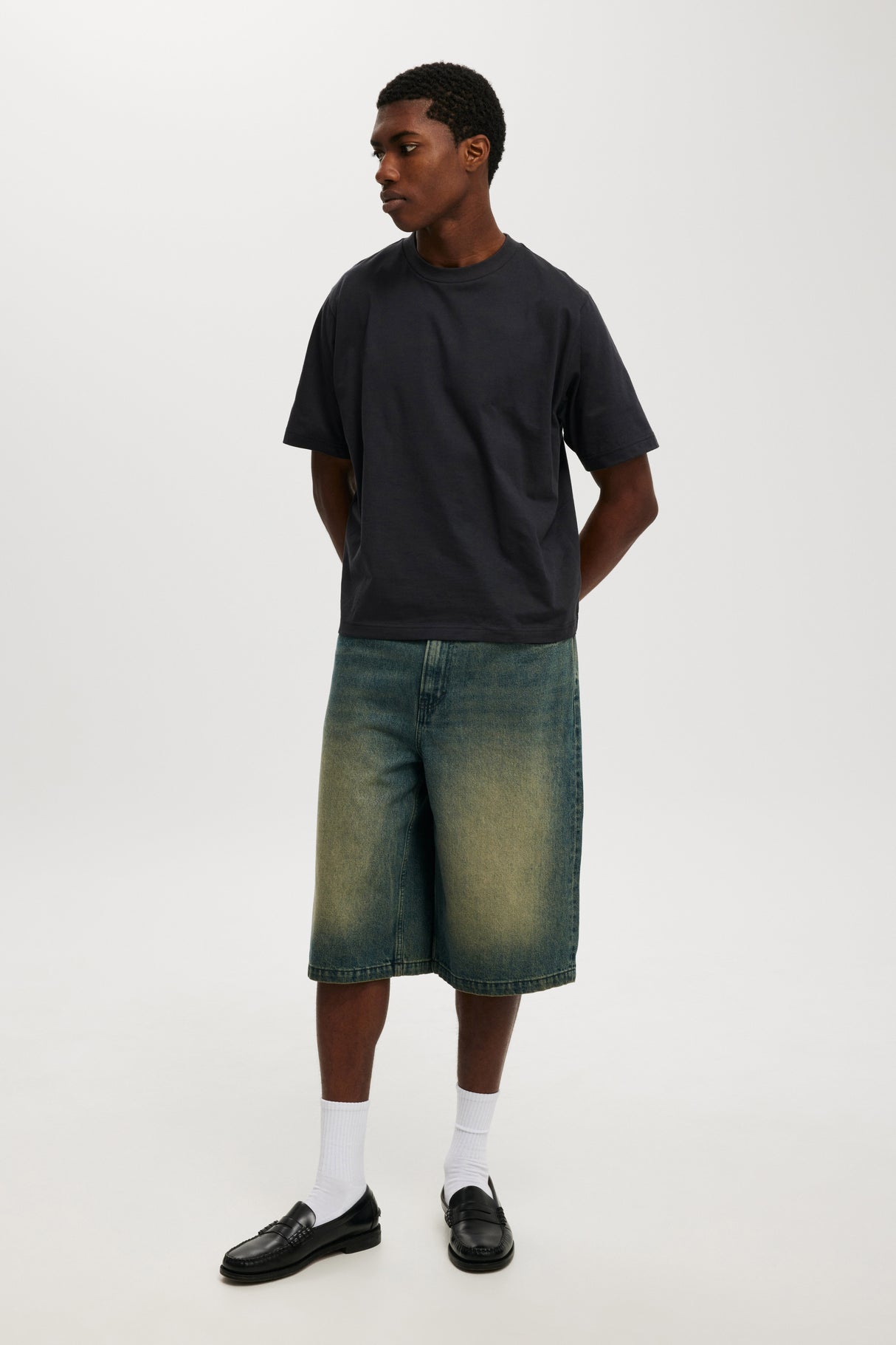 Cotton On Men's Y2K Jorts - Washed Blue