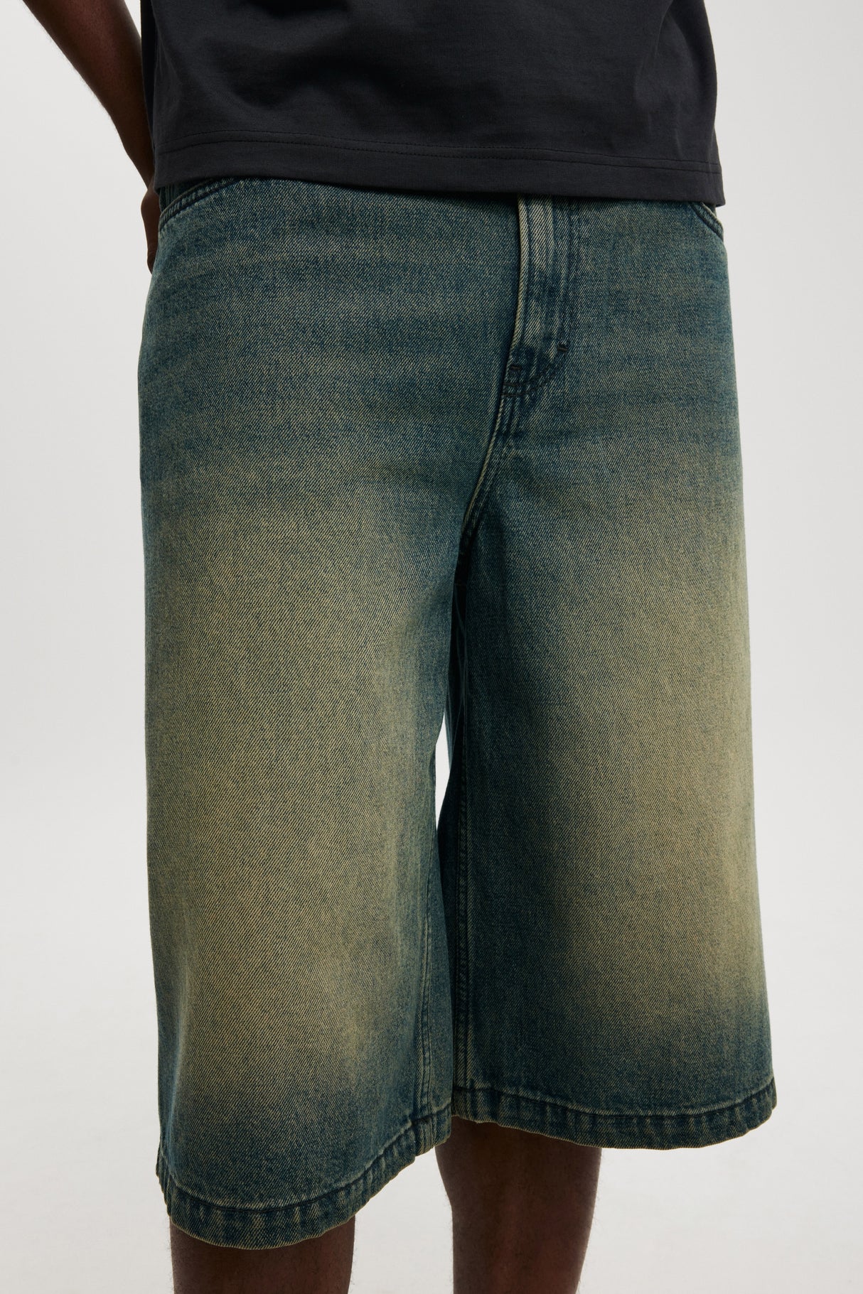 Cotton On Men's Y2K Jorts - Washed Blue