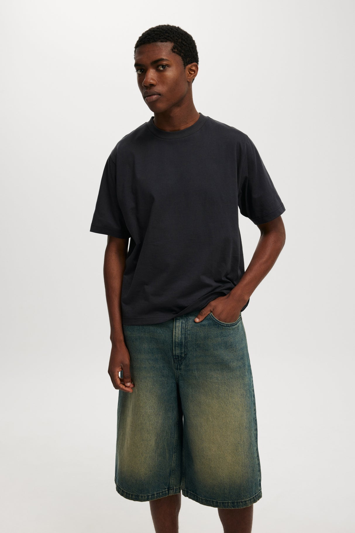 Cotton On Men's Y2K Jorts - Washed Blue