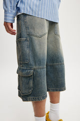 Cotton On Men's Cargo Jorts - Sandstorm Blue