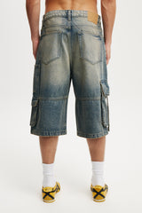 Cotton On Men's Cargo Jorts - Sandstorm Blue