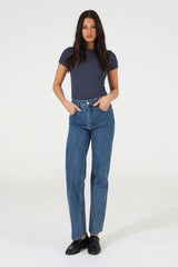 Madison The Label Tammy Baby Tee - Navy