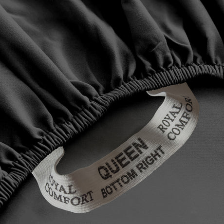 Royal Comfort Opulence Washed Microfibre Sheet Set Charcoal