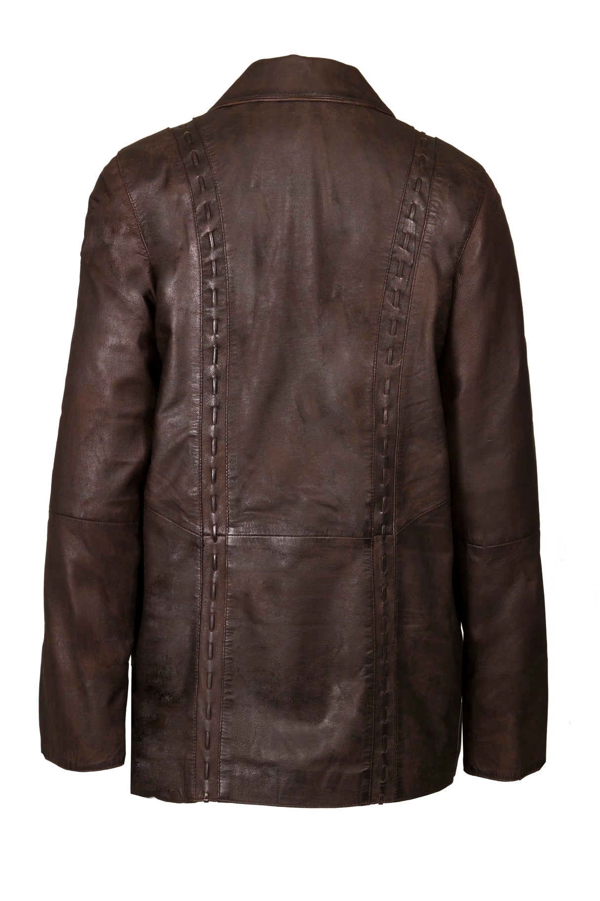 Womens Leather Jacket in Brown Snuff