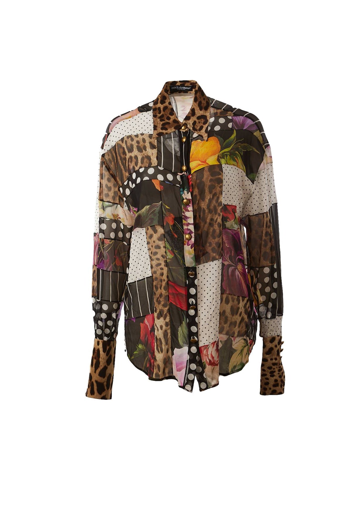 Dolce & Gabbana Women Patchwork Long Sleeve Shirt