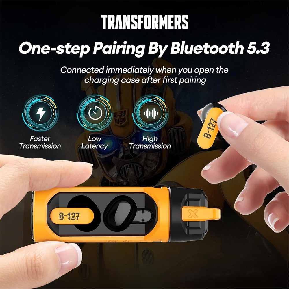 Transformers TWS Wireless Earbud Low Latency Earphones Bluetooth V5.4 TF-T11 - Yellow