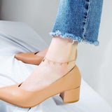 Bullion Gold Dangling Stacey Charming Beach Feet Jewellery Rose Gold Layered Anklet