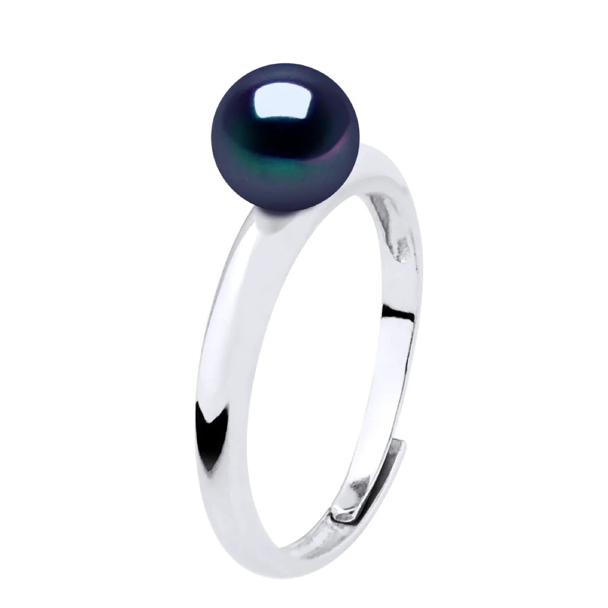 Ring Freshwater Pearl Black Sterling Silver