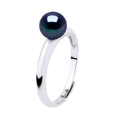 Ring Freshwater Pearl Black Sterling Silver