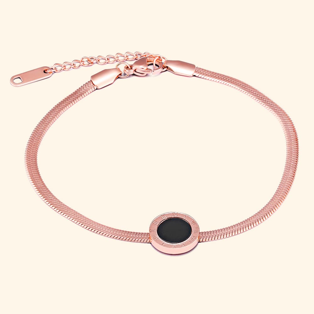 Bullion Gold Roman Numerals Bracelet