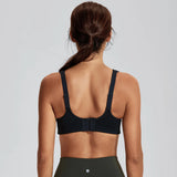 High Impact Workout Bra with Removable Cups - Black