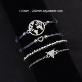 Bohemian 4-Piece Charm Bead Bracelet Set