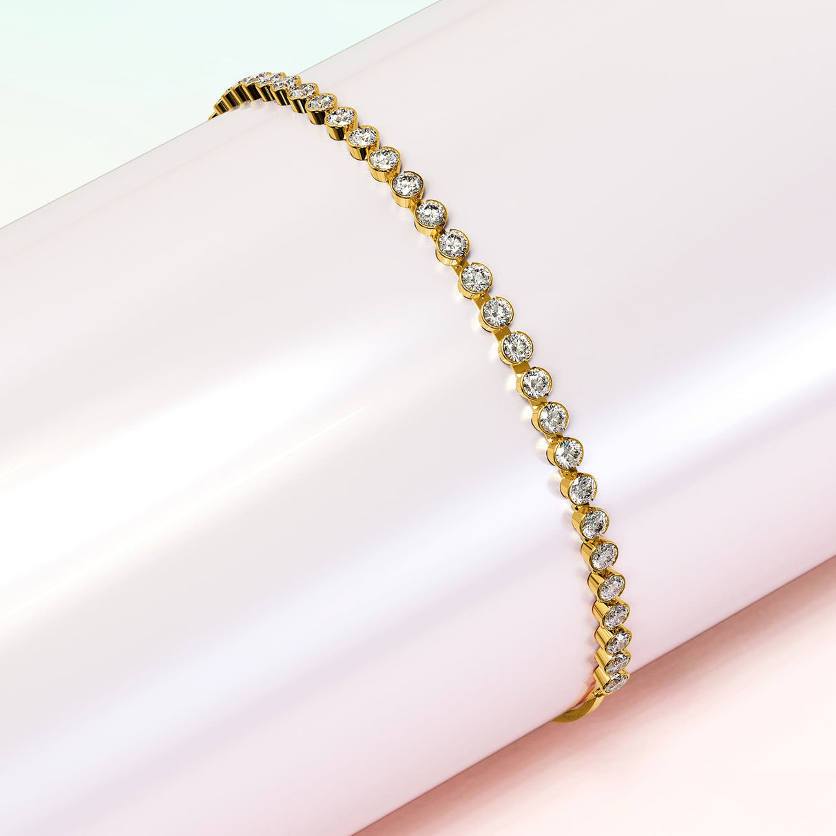 Krystal Couture Tia Gleam Pull-Tie Tennis Bracelet