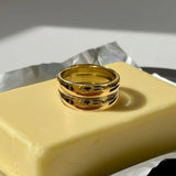 Bullion Gold Twin Gleam Radiant Fusion Gold Layered Ring